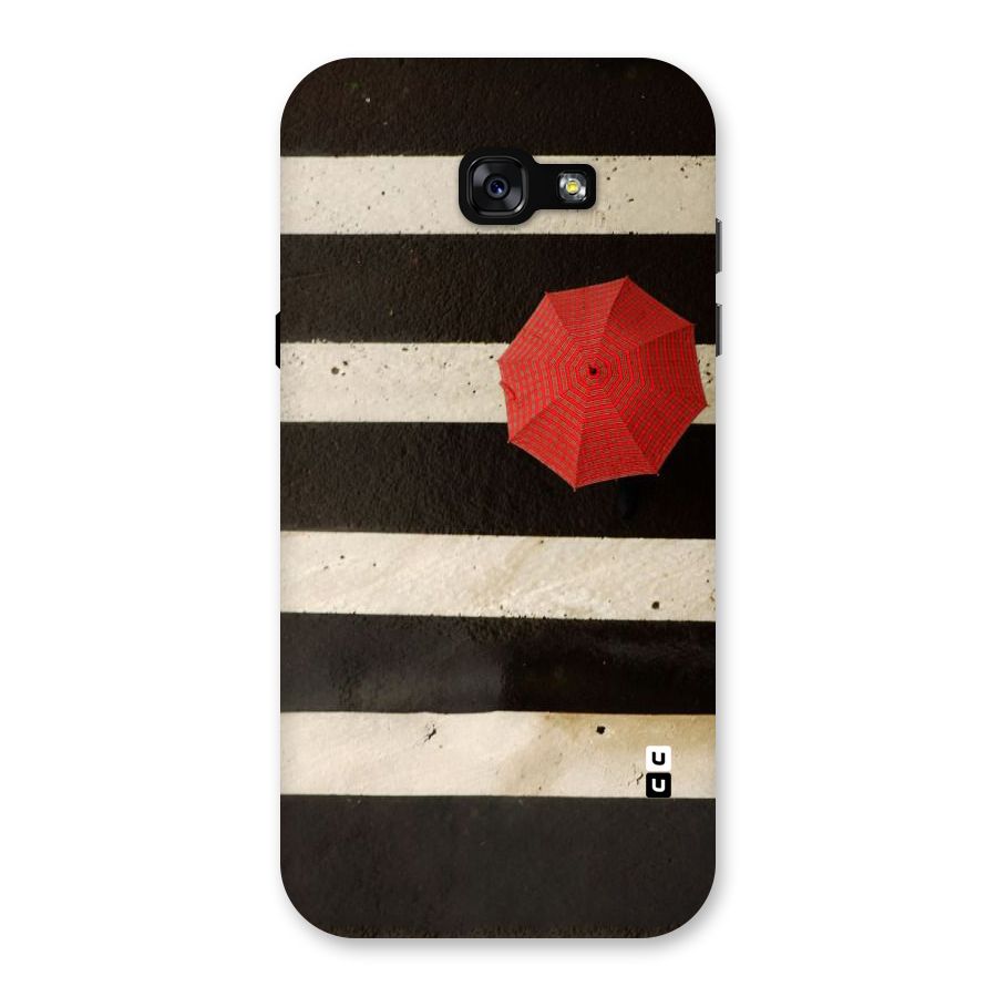 Single Red Umbrella Stripes Back Case for Galaxy A7 (2017)
