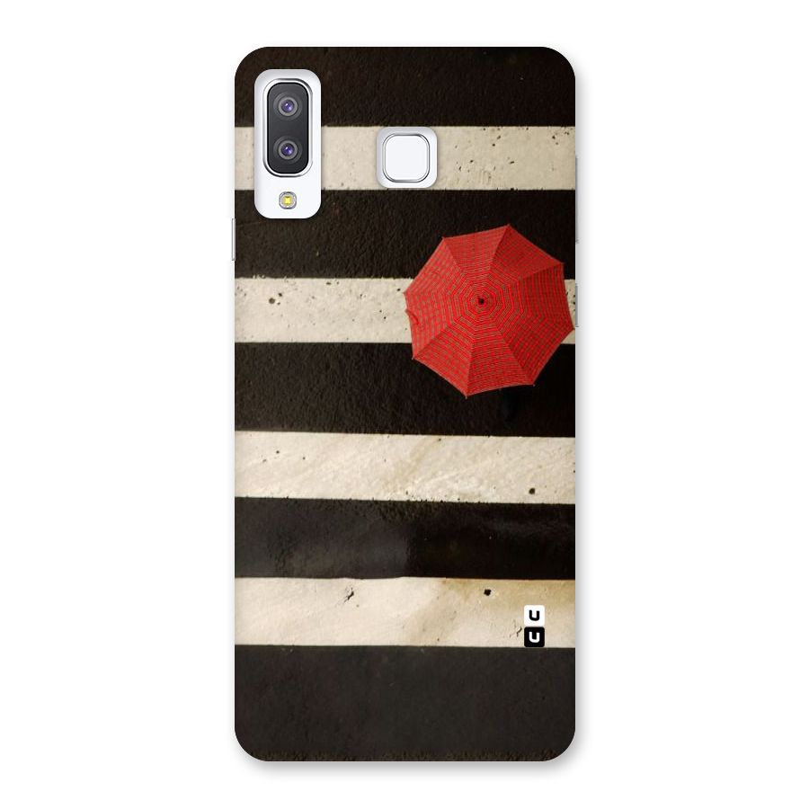 Single Red Umbrella Stripes Back Case for Galaxy A8 Star