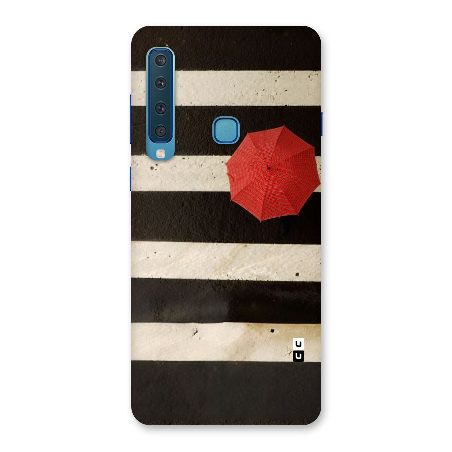 Single Red Umbrella Stripes Back Case for Galaxy A9 (2018)
