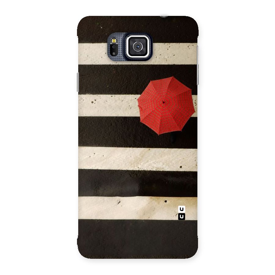 Single Red Umbrella Stripes Back Case for Galaxy Alpha