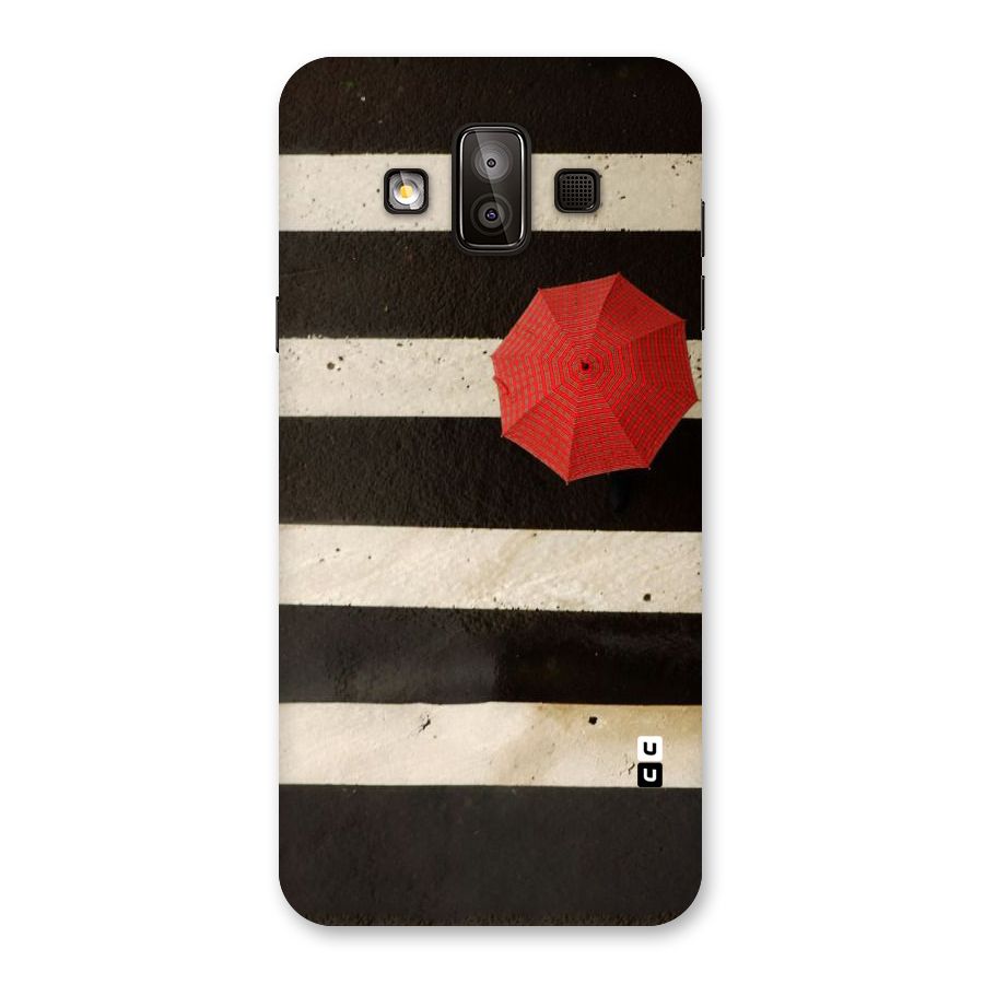 Single Red Umbrella Stripes Back Case for Galaxy J7 Duo