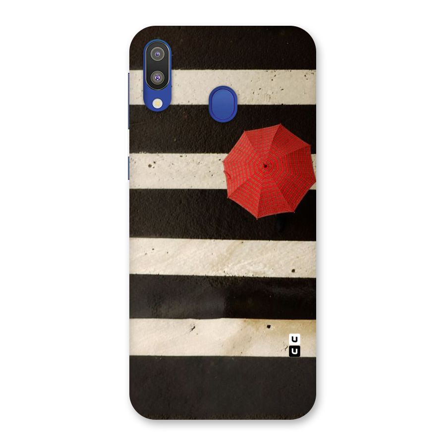 Single Red Umbrella Stripes Back Case for Galaxy M20