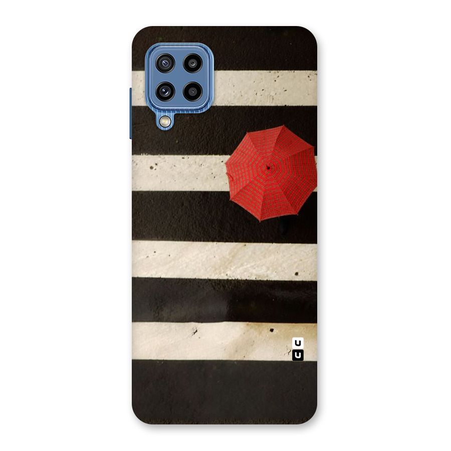 Single Red Umbrella Stripes Back Case for Galaxy M32