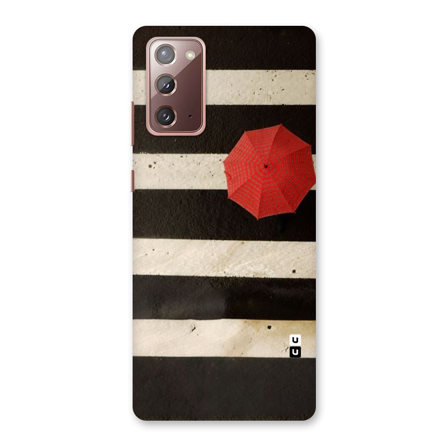 Single Red Umbrella Stripes Back Case for Galaxy Note 20