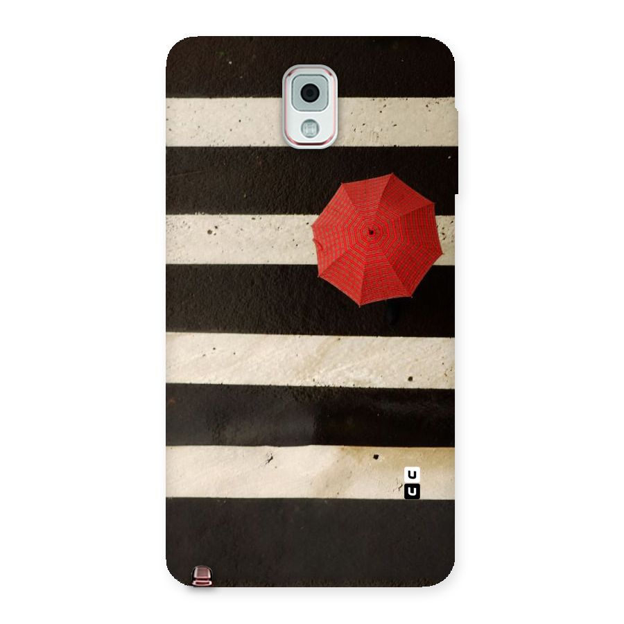 Single Red Umbrella Stripes Back Case for Galaxy Note 3