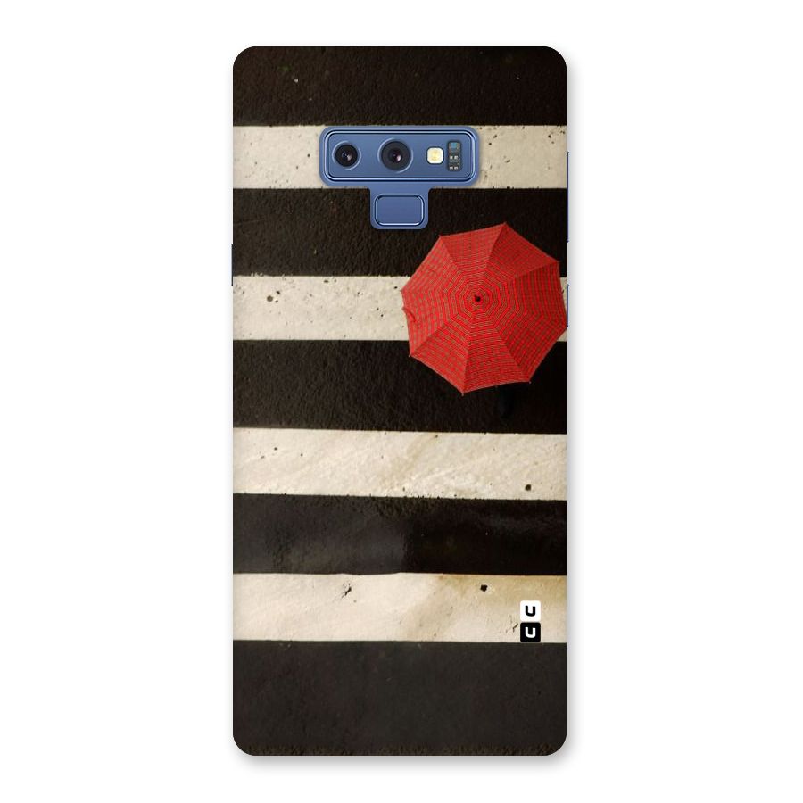 Single Red Umbrella Stripes Back Case for Galaxy Note 9