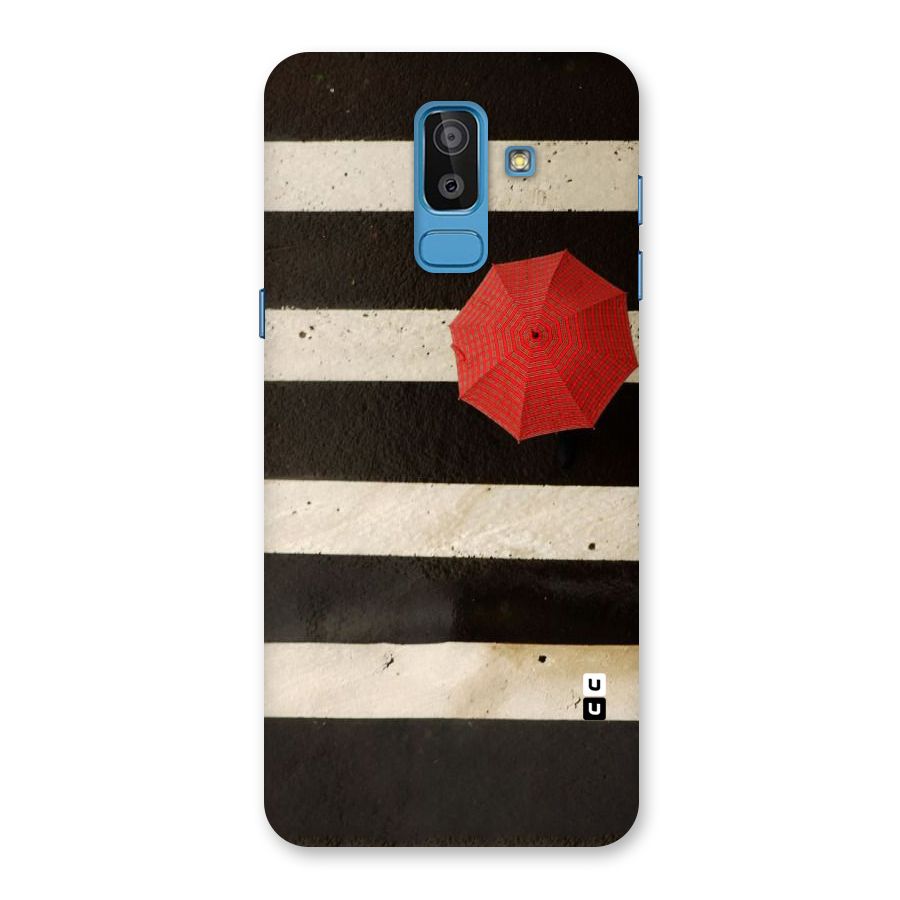 Single Red Umbrella Stripes Back Case for Galaxy On8 (2018)