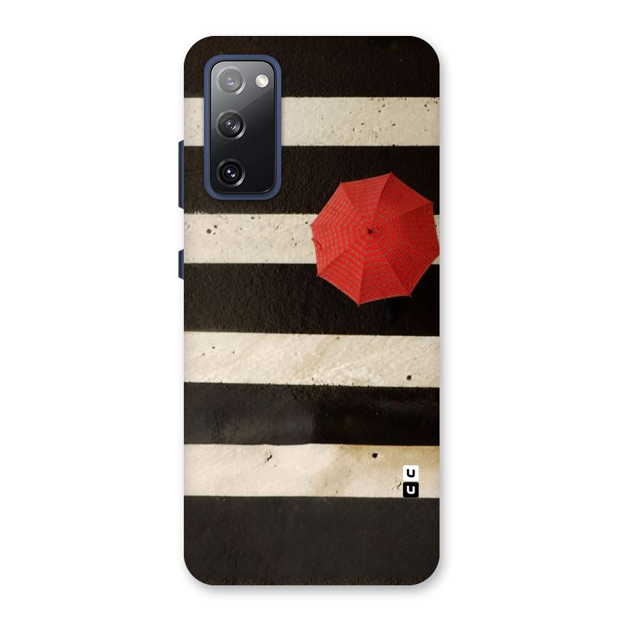 Single Red Umbrella Stripes Back Case for Galaxy S20 FE