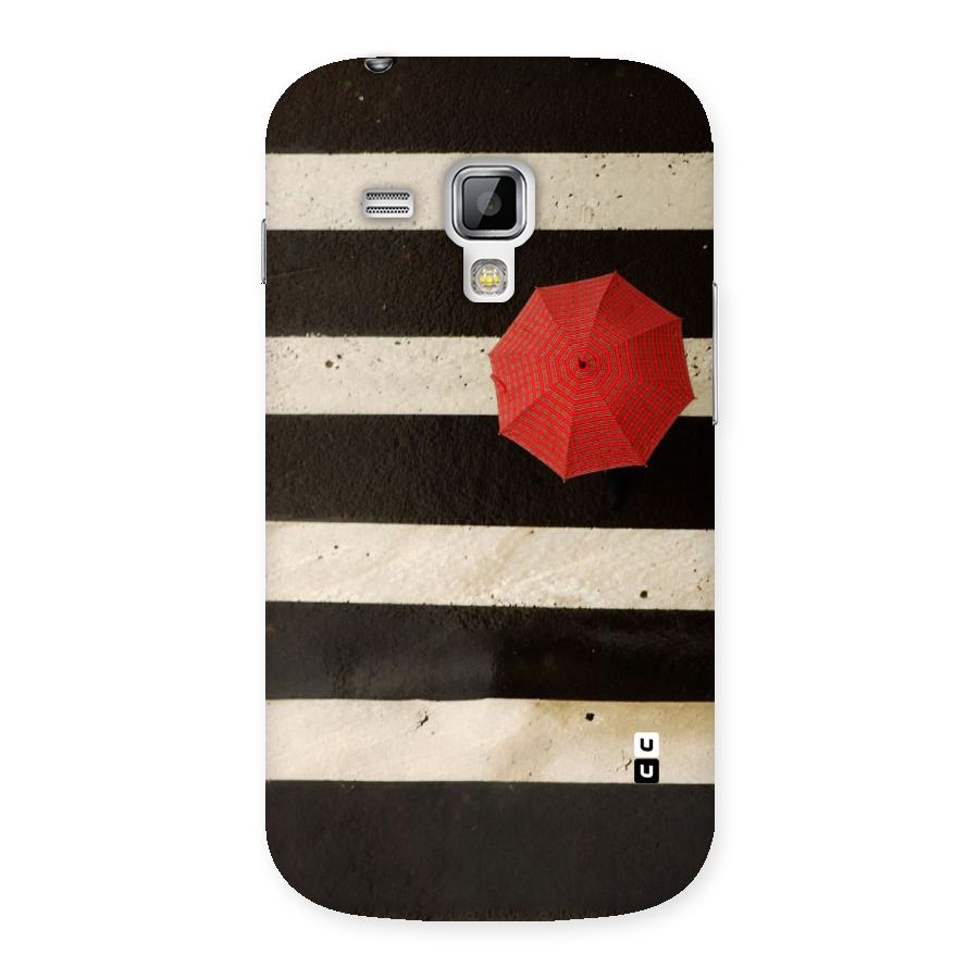 Single Red Umbrella Stripes Back Case for Galaxy S Duos
