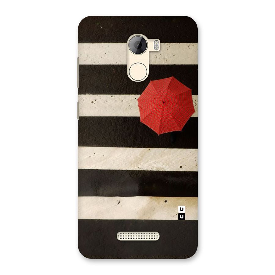 Single Red Umbrella Stripes Back Case for Gionee A1 LIte