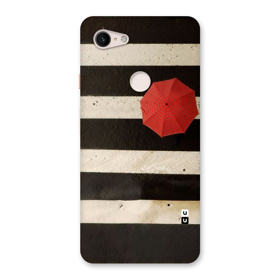 Single Red Umbrella Stripes Back Case for Google Pixel 3 XL