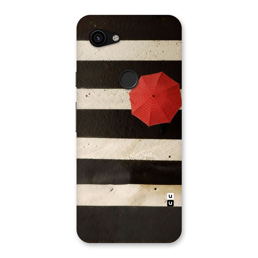 Single Red Umbrella Stripes Back Case for Google Pixel 3a