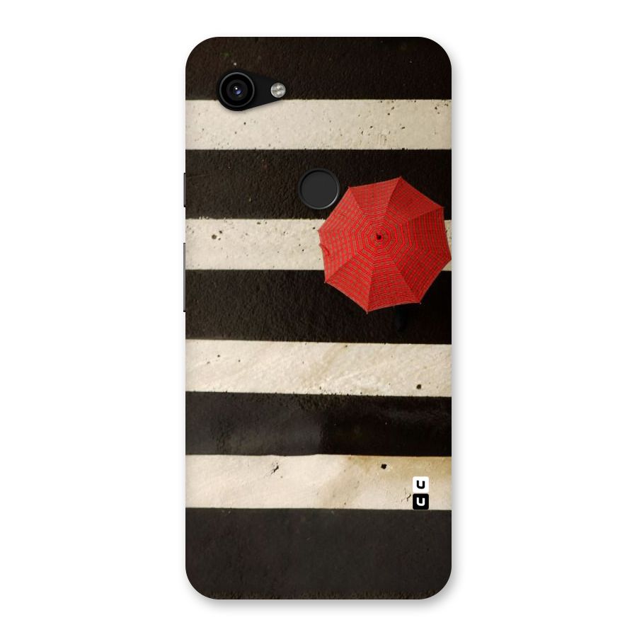 Single Red Umbrella Stripes Back Case for Google Pixel 3a XL
