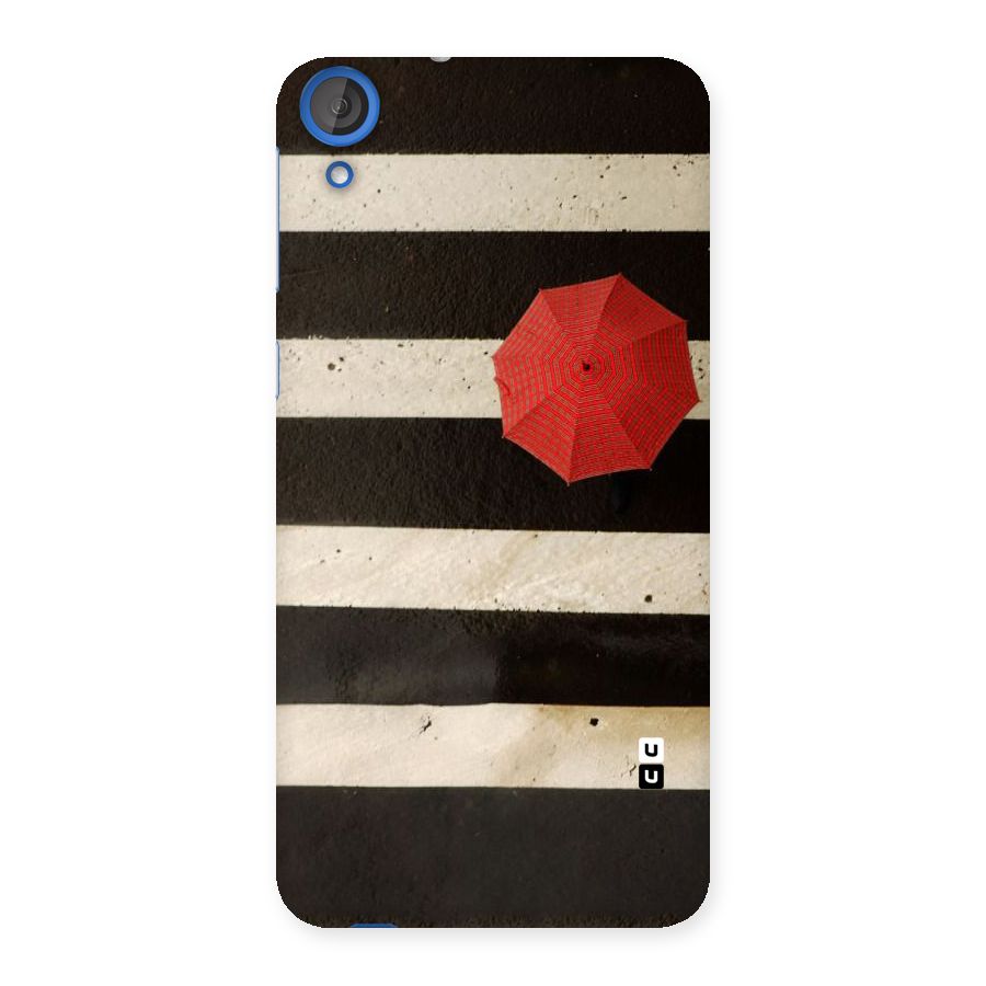 Single Red Umbrella Stripes Back Case for HTC Desire 820