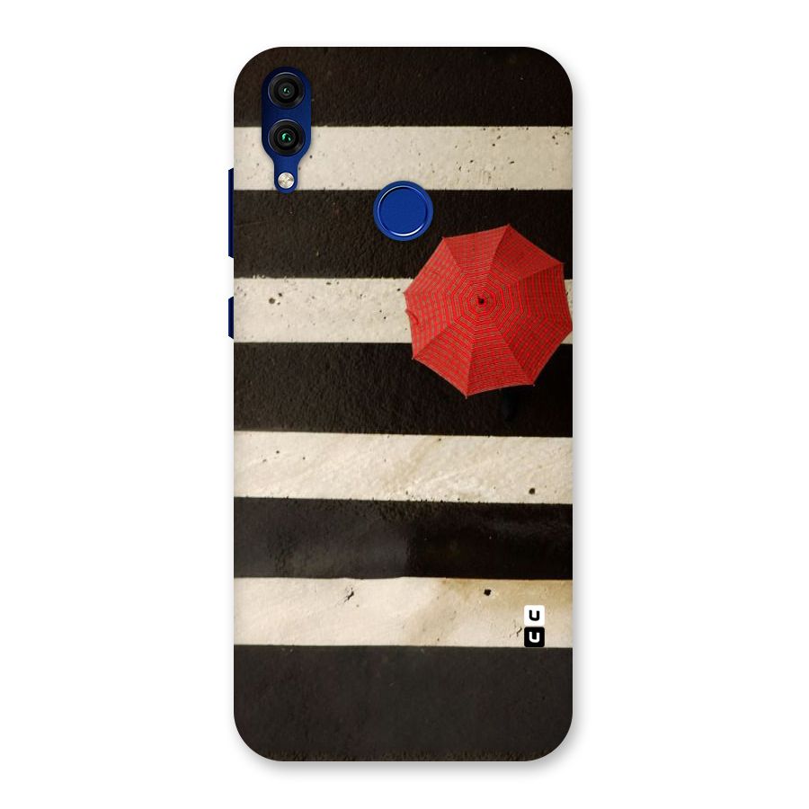 Single Red Umbrella Stripes Back Case for Honor 8C