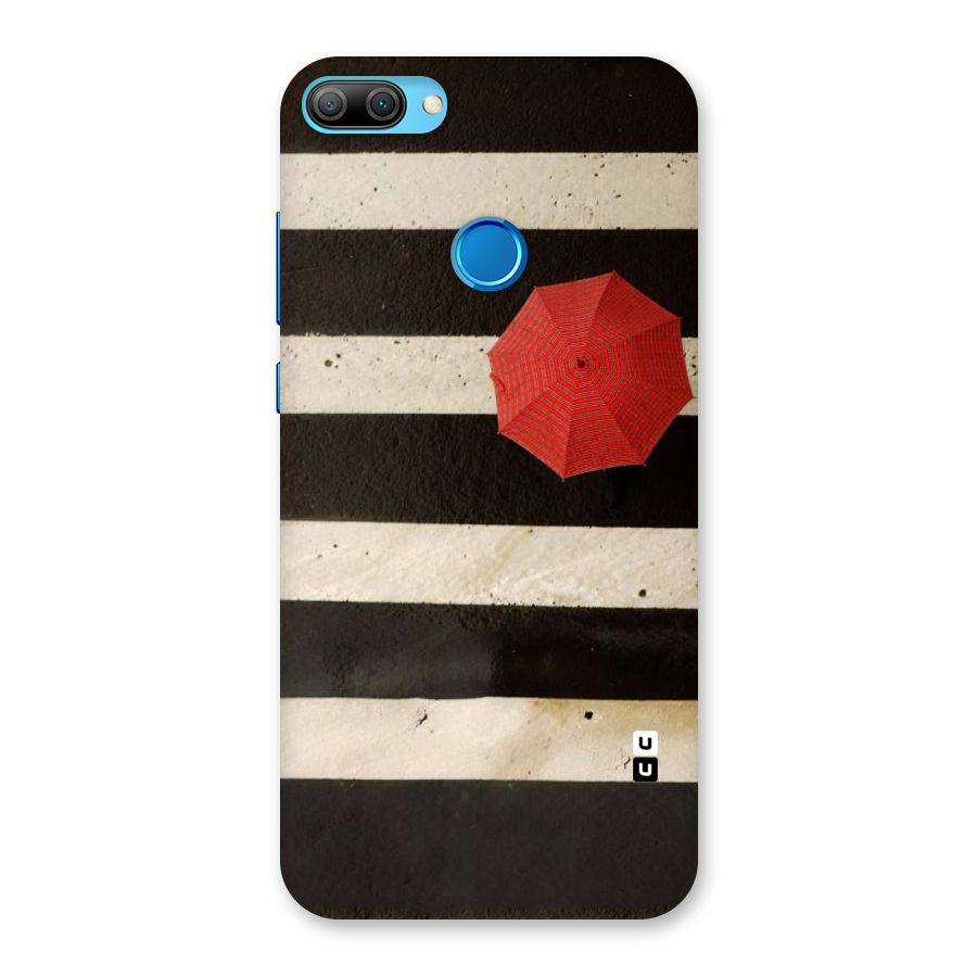 Single Red Umbrella Stripes Back Case for Honor 9N