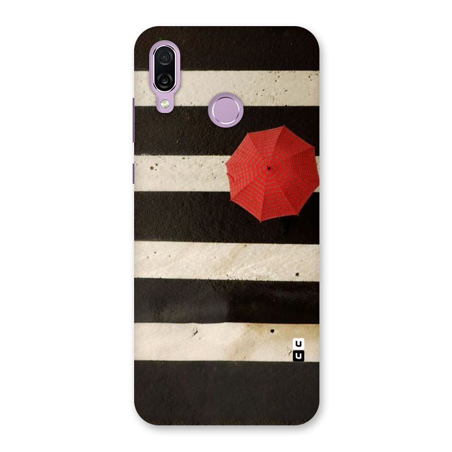 Single Red Umbrella Stripes Back Case for Honor Play