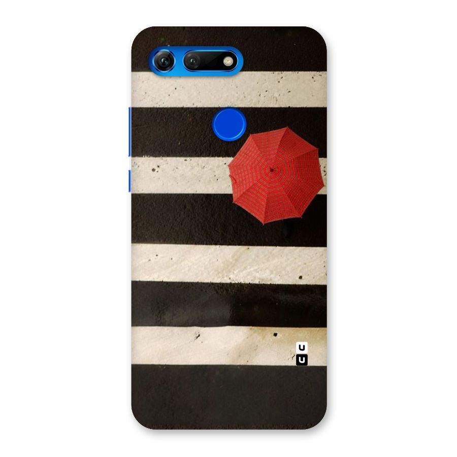 Single Red Umbrella Stripes Back Case for Honor View 20