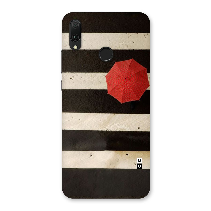 Single Red Umbrella Stripes Back Case for Huawei Y9 (2019)