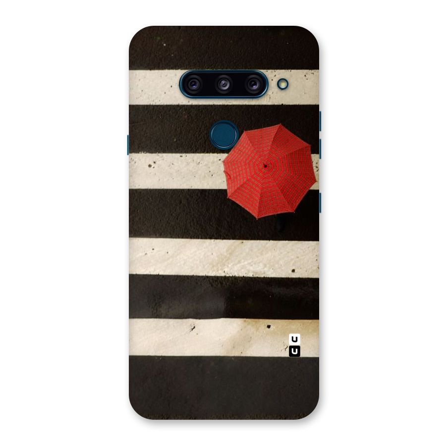 Single Red Umbrella Stripes Back Case for LG  V40 ThinQ