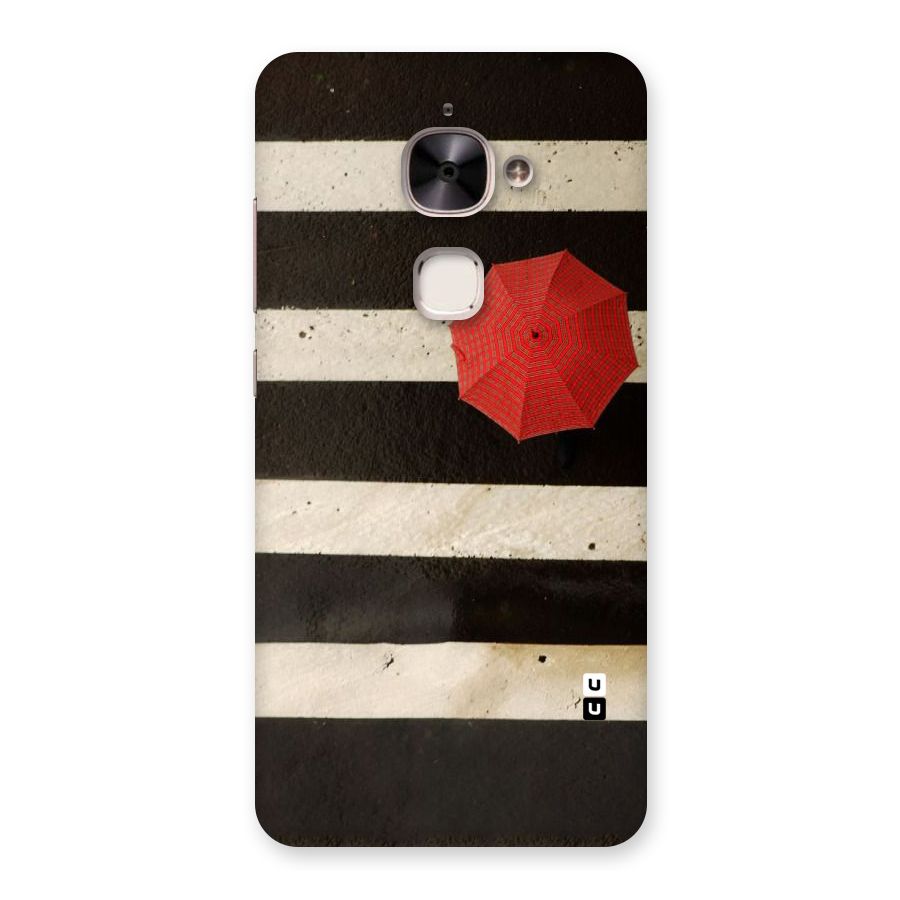 Single Red Umbrella Stripes Back Case for Le 2
