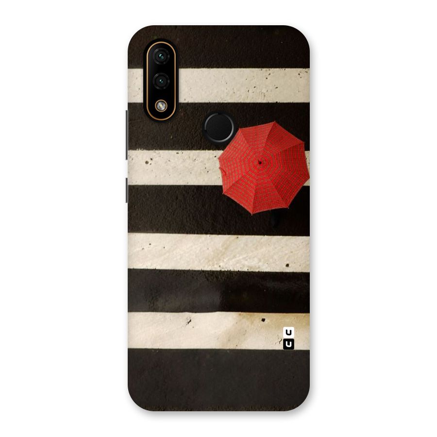 Single Red Umbrella Stripes Back Case for Lenovo A6 Note