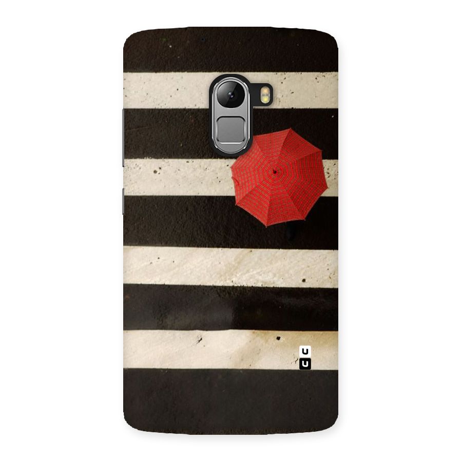 Single Red Umbrella Stripes Back Case for Lenovo K4 Note