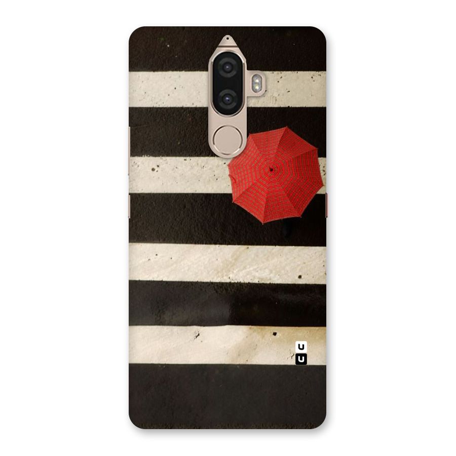Single Red Umbrella Stripes Back Case for Lenovo K8 Note