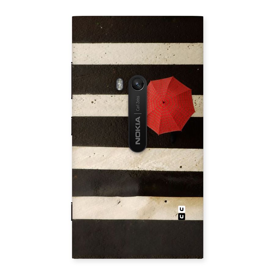Single Red Umbrella Stripes Back Case for Lumia 920