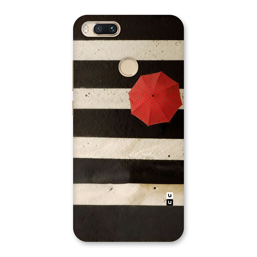 Single Red Umbrella Stripes Back Case for Mi A1