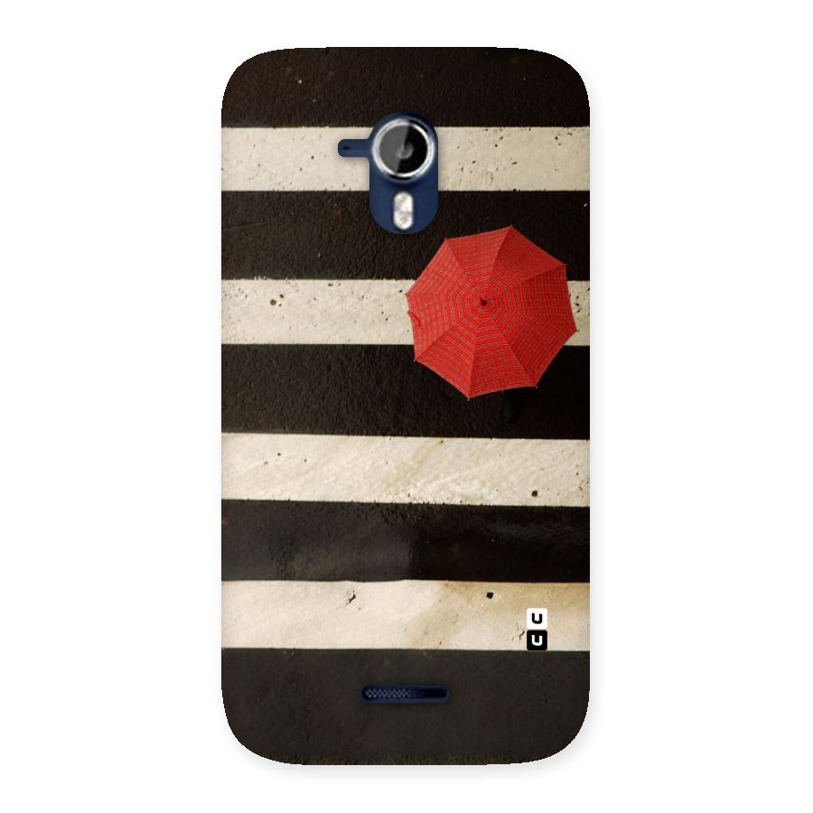 Single Red Umbrella Stripes Back Case for Micromax Canvas Magnus A117