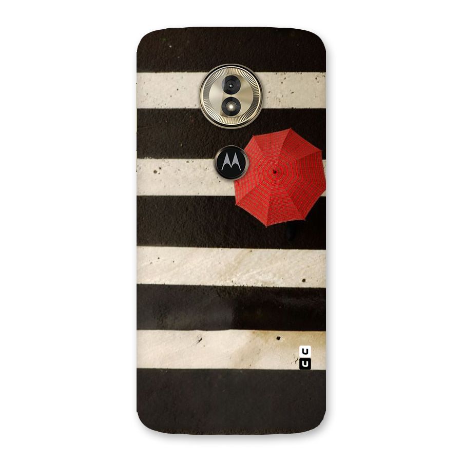 Single Red Umbrella Stripes Back Case for Moto G6 Play
