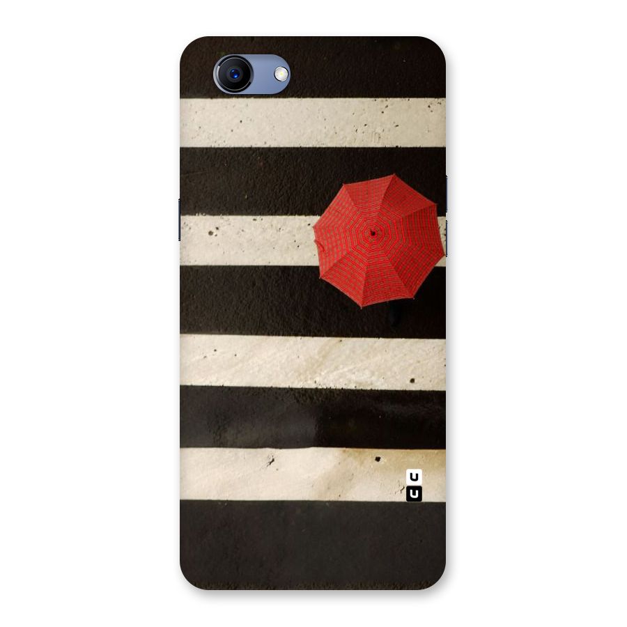 Single Red Umbrella Stripes Back Case for Oppo Realme 1