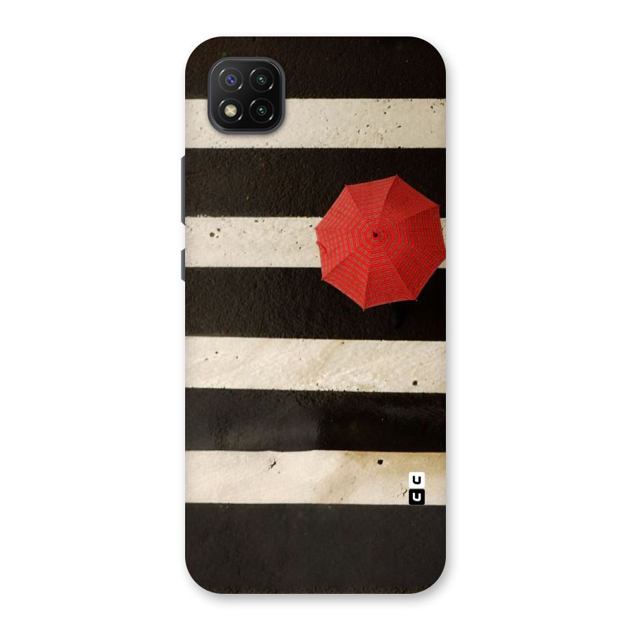 Single Red Umbrella Stripes Back Case for Poco C3