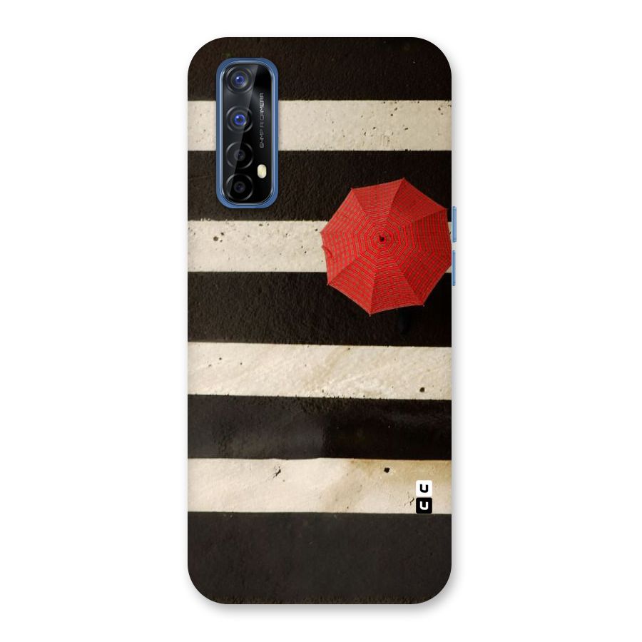 Single Red Umbrella Stripes Back Case for Realme 7