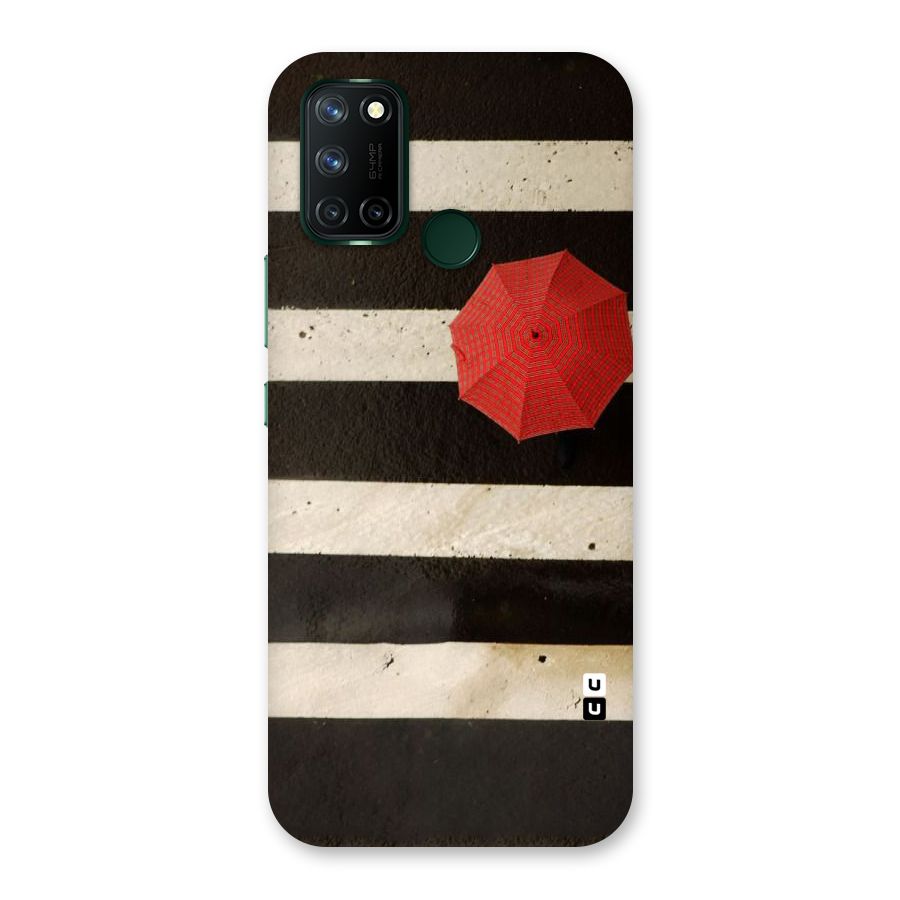Single Red Umbrella Stripes Back Case for Realme 7i