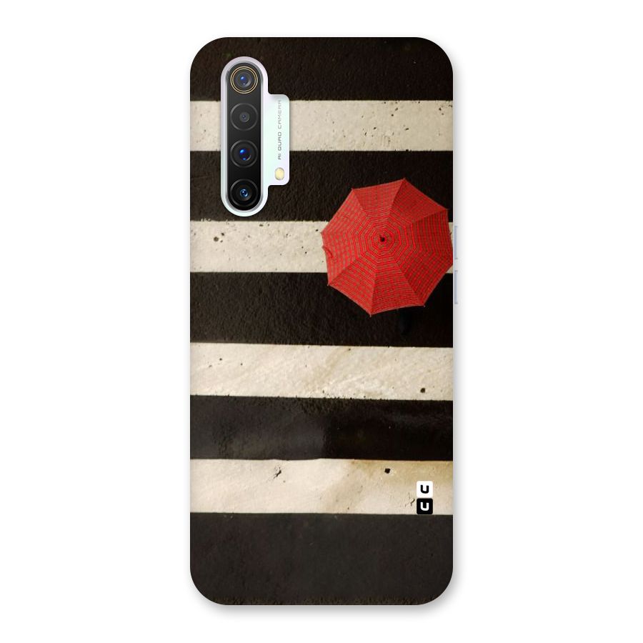 Single Red Umbrella Stripes Back Case for Realme X3 SuperZoom