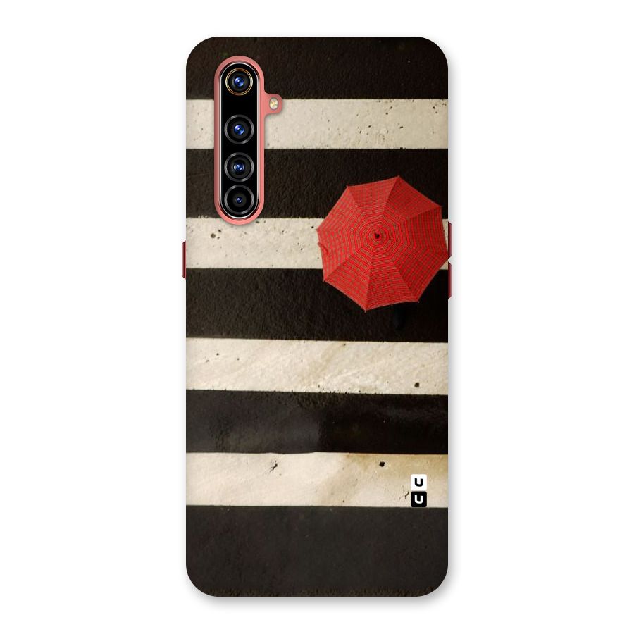 Single Red Umbrella Stripes Back Case for Realme X50 Pro