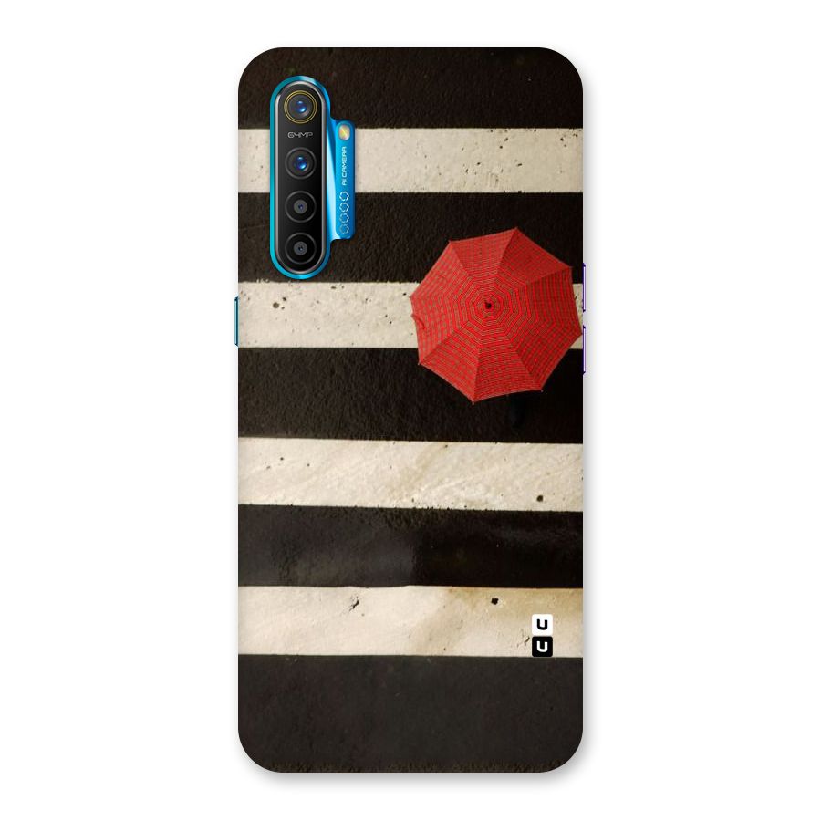 Single Red Umbrella Stripes Back Case for Realme XT