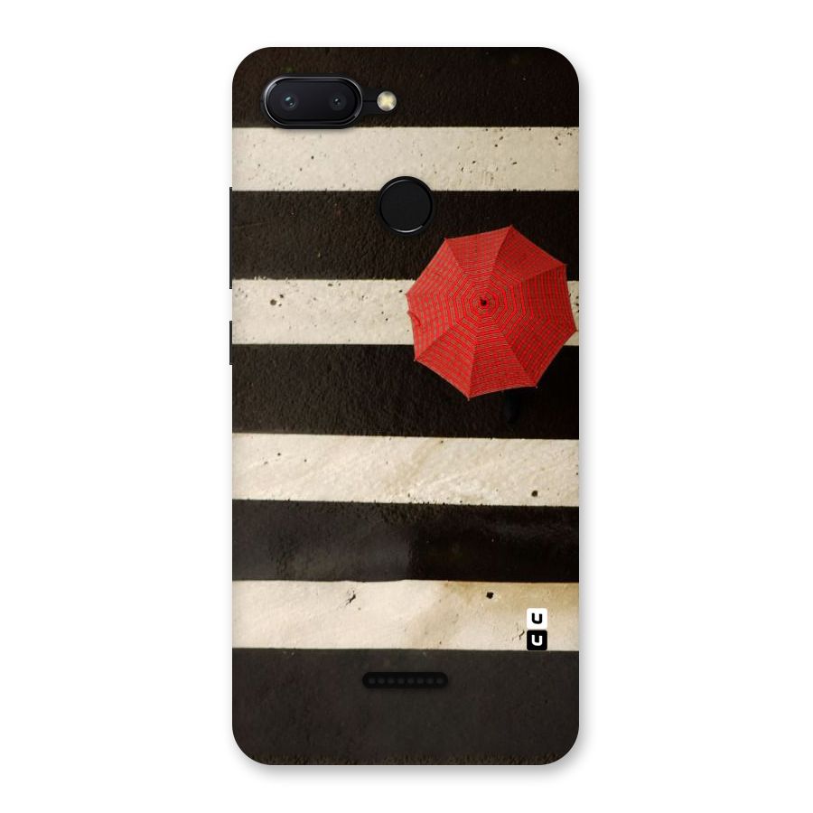Single Red Umbrella Stripes Back Case for Redmi 6
