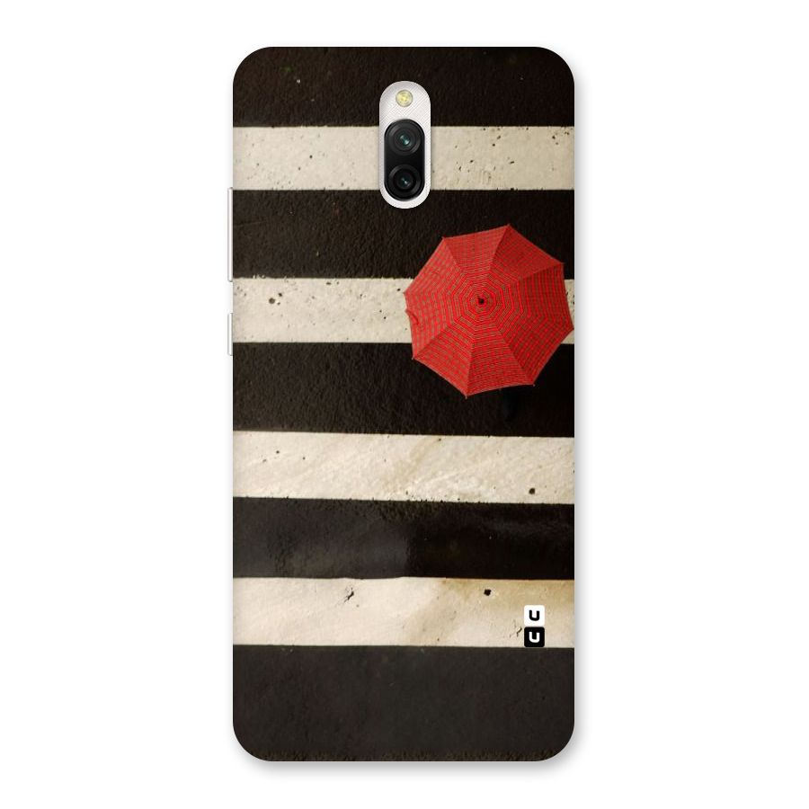 Single Red Umbrella Stripes Back Case for Redmi 8A Dual