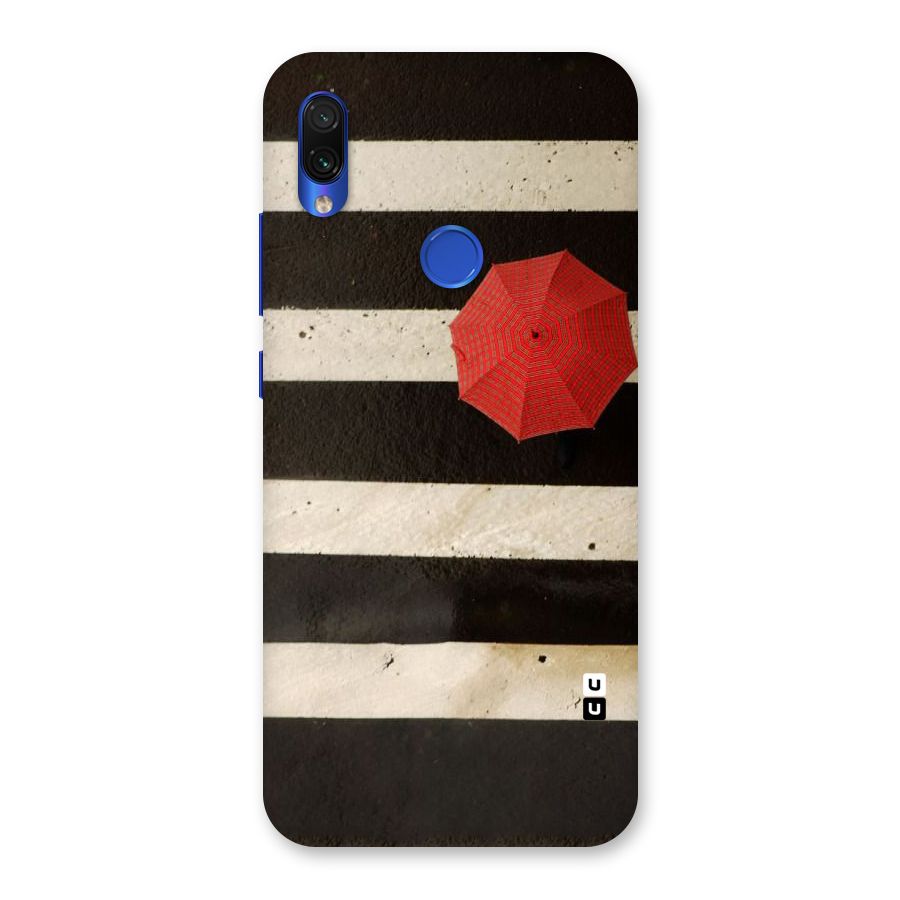 Single Red Umbrella Stripes Back Case for Redmi Note 7S
