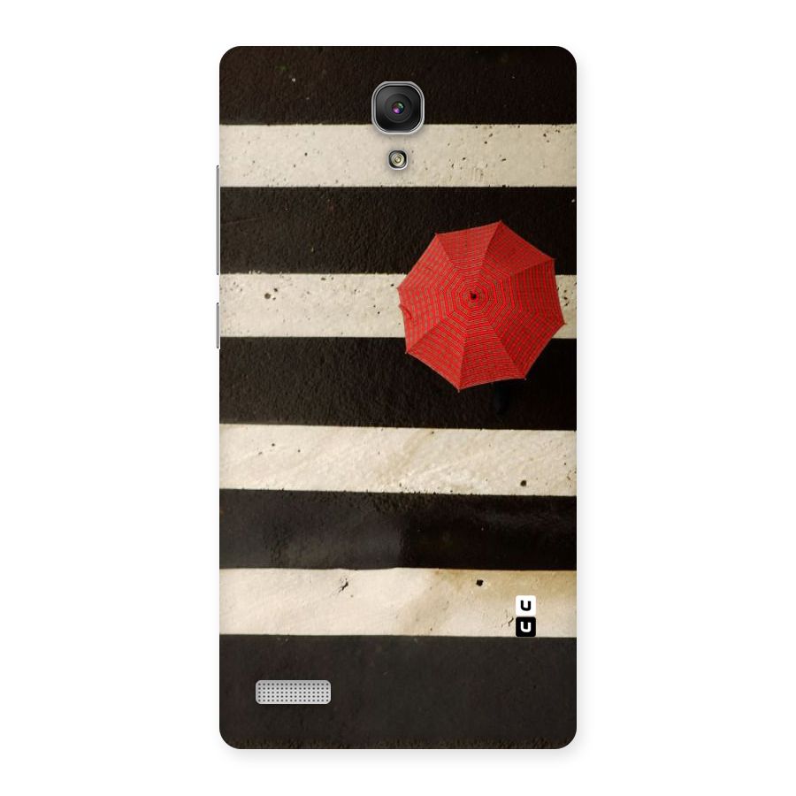 Single Red Umbrella Stripes Back Case for Redmi Note Prime