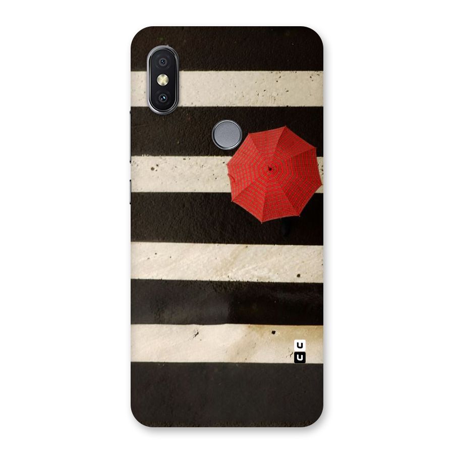Single Red Umbrella Stripes Back Case for Redmi Y2