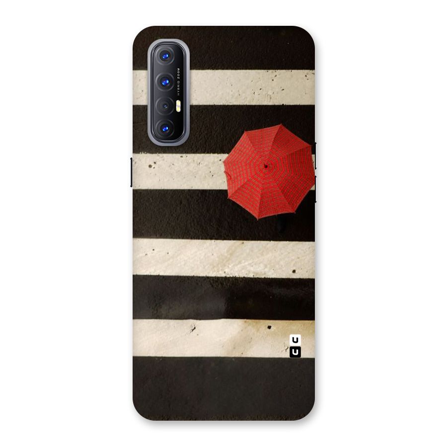 Single Red Umbrella Stripes Back Case for Reno3 Pro