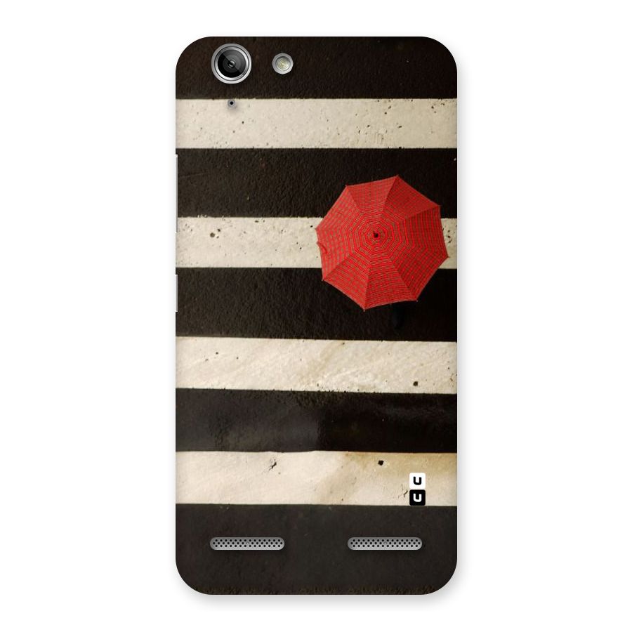 Single Red Umbrella Stripes Back Case for Vibe K5 Plus