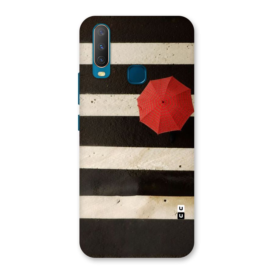 Single Red Umbrella Stripes Back Case for Vivo U10