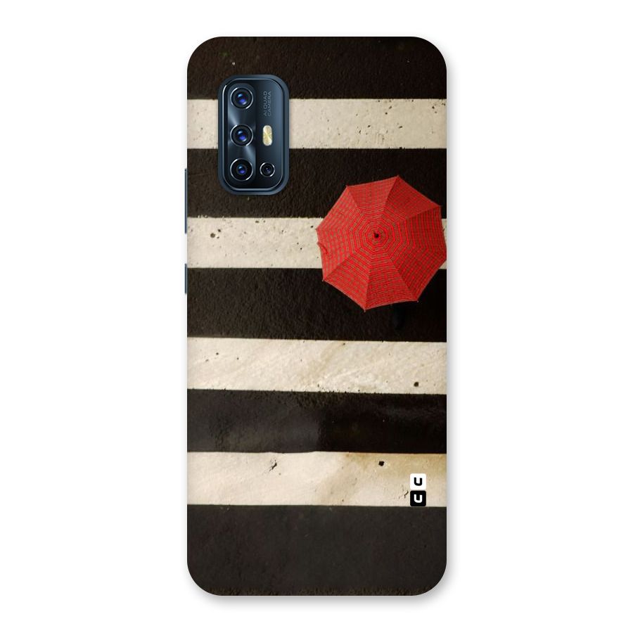 Single Red Umbrella Stripes Back Case for Vivo V17