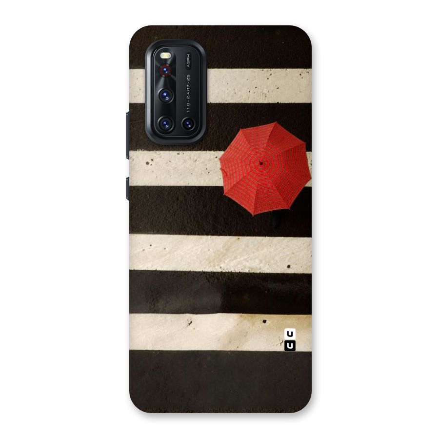 Single Red Umbrella Stripes Back Case for Vivo V19