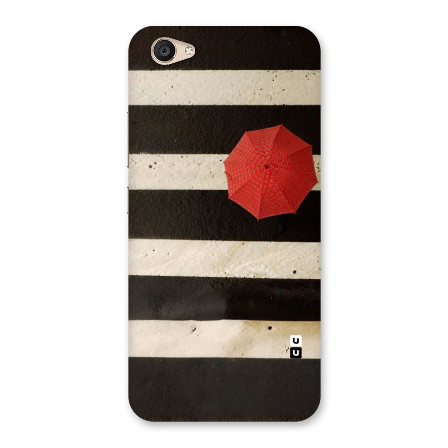 Single Red Umbrella Stripes Back Case for Vivo V5 Plus